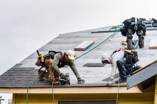 Professional Gutter Installation technician working in Ellenboro, NC